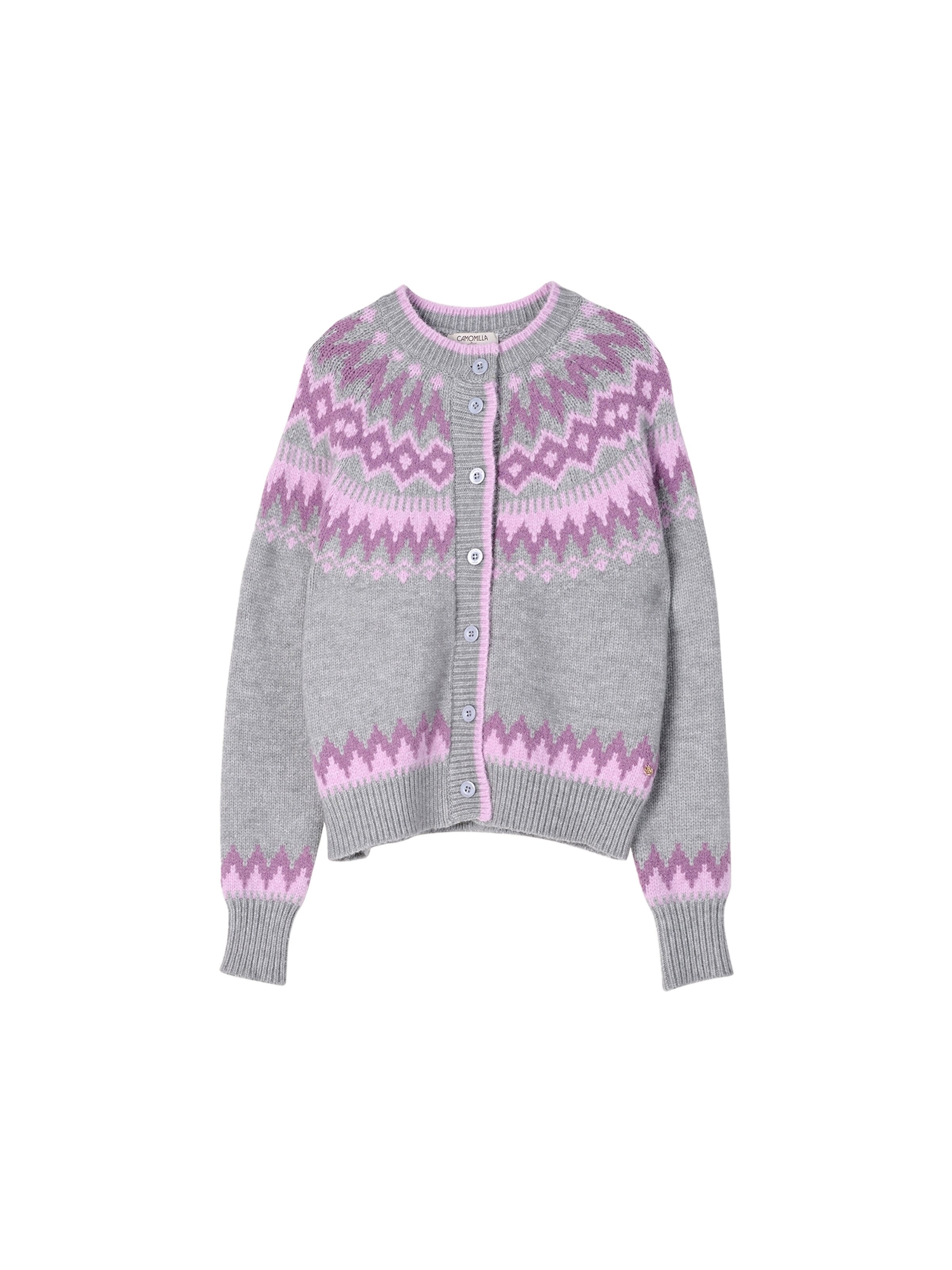 Camomilla Italia Strickjacke 'Chica' in grau / lila, Produktansicht