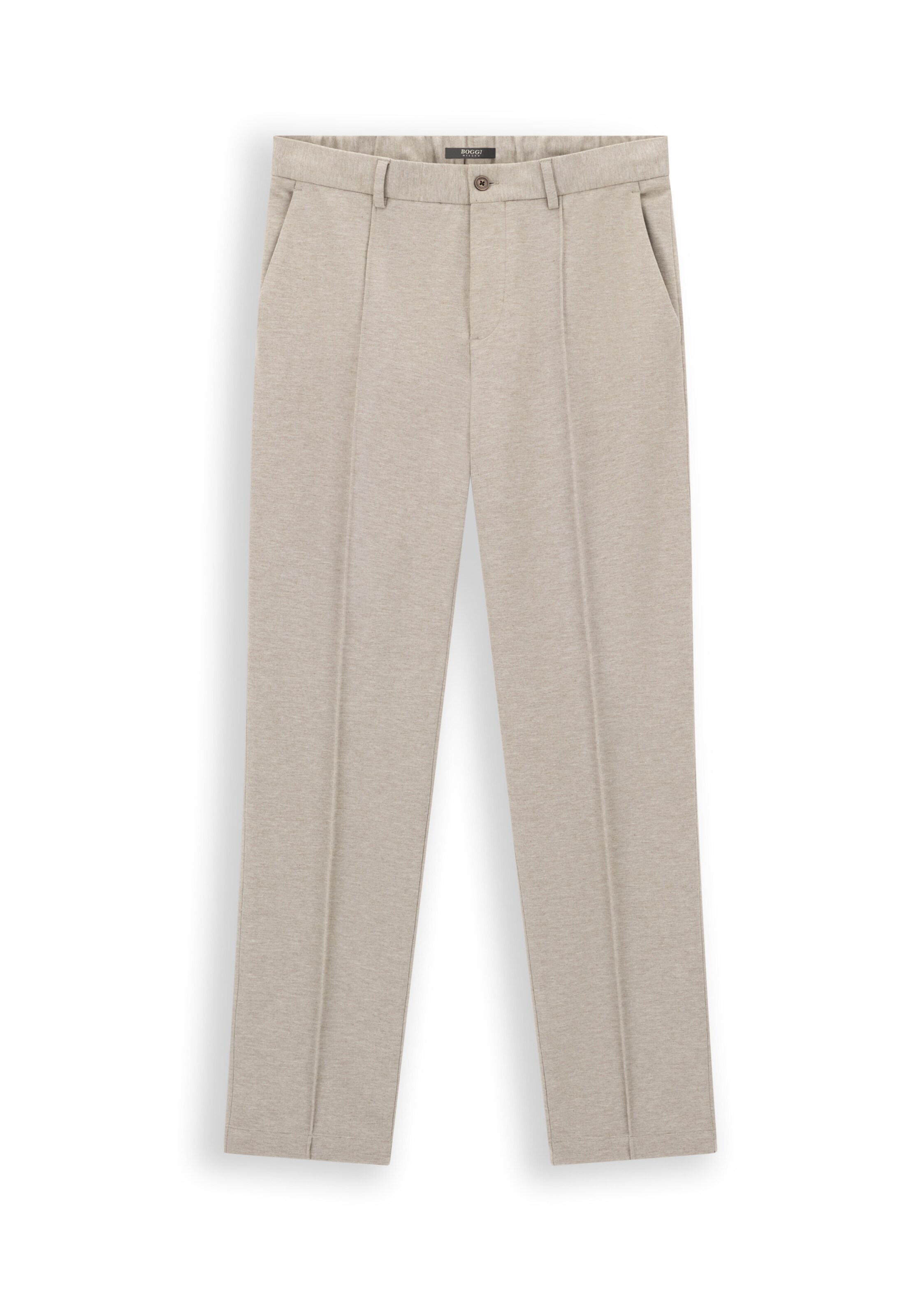 Boggi Milano Slim fit Pleat-Front Pants in Brown: front