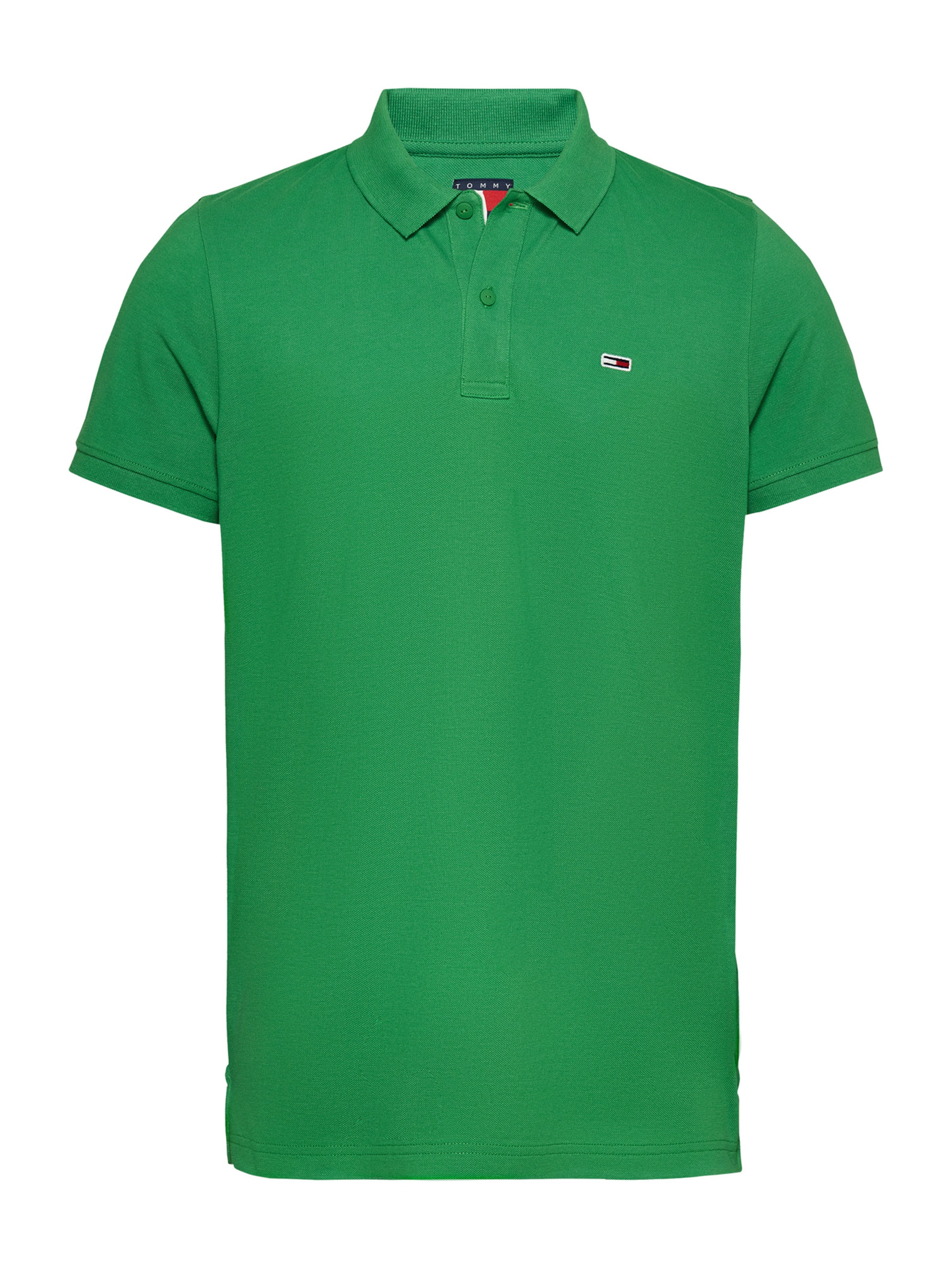 Tommy Jeans Тениска в зелено: отпред