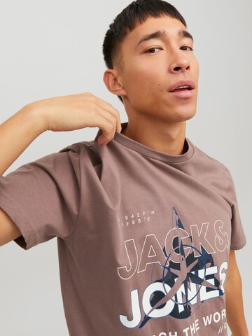purpurinė JACK & JONES Marškinėliai 'Hunt'
