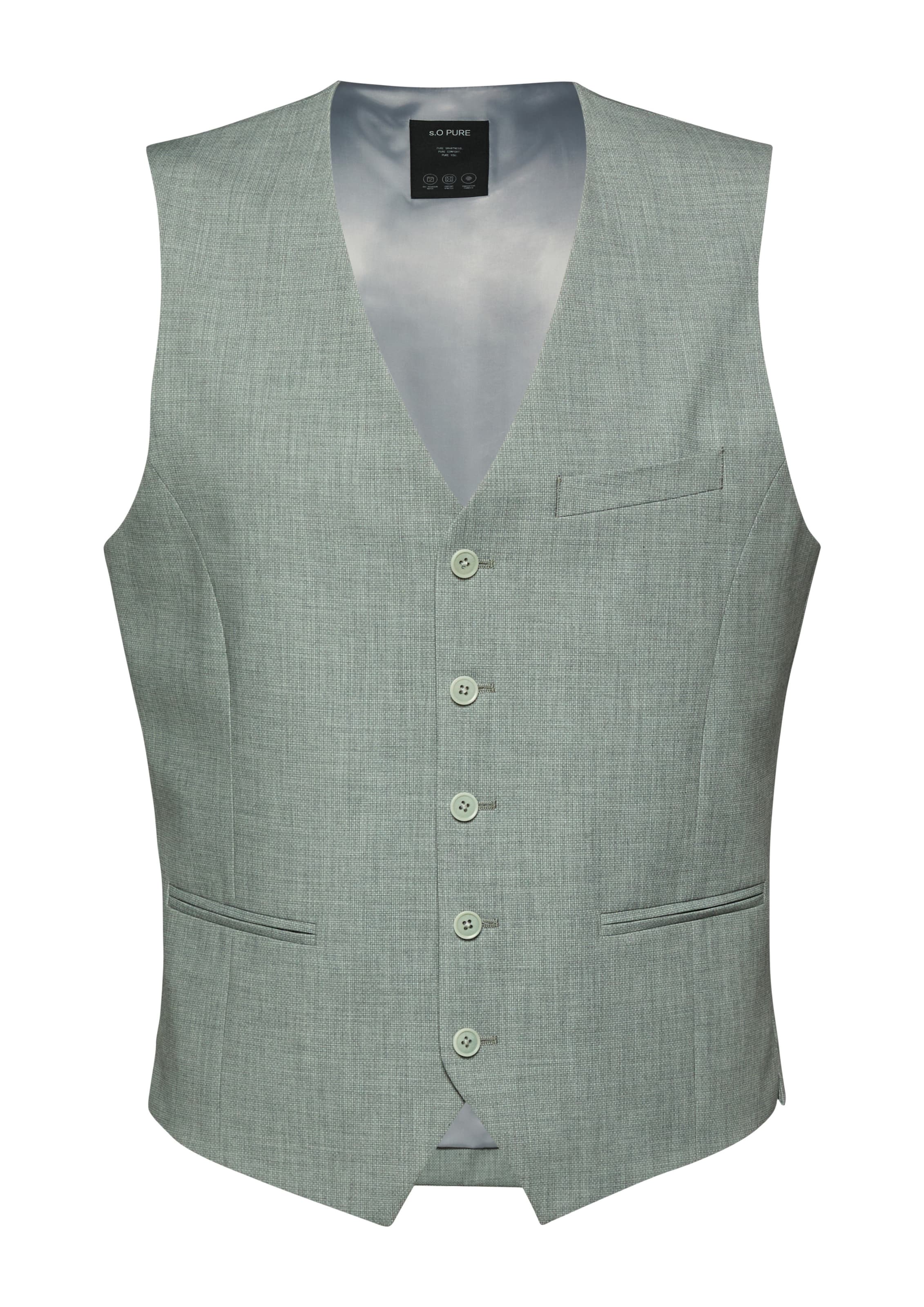 s.Oliver Vest ' S.OPURE ' in Green: front
