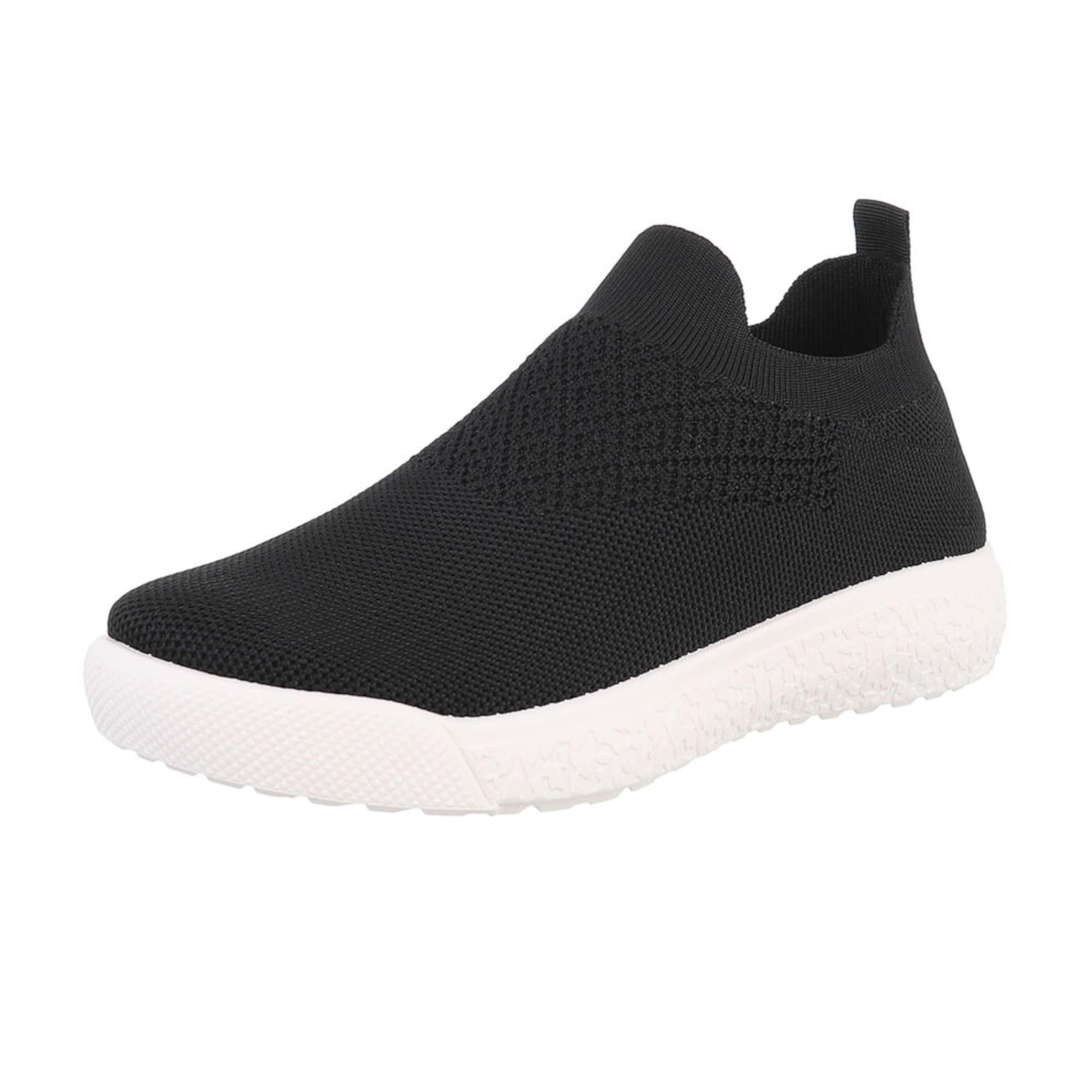 Ital-Design Slip On in Schwarz: Vorderseite
