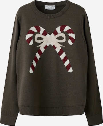 Pull-over 'NKFRALLILE' NAME IT en marron : devant