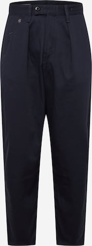 G-Star RAW Regular Pleat-Front Pants in Blue: front