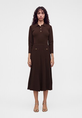MICHAEL Michael Kors - Vestido de malha em castanho: frente