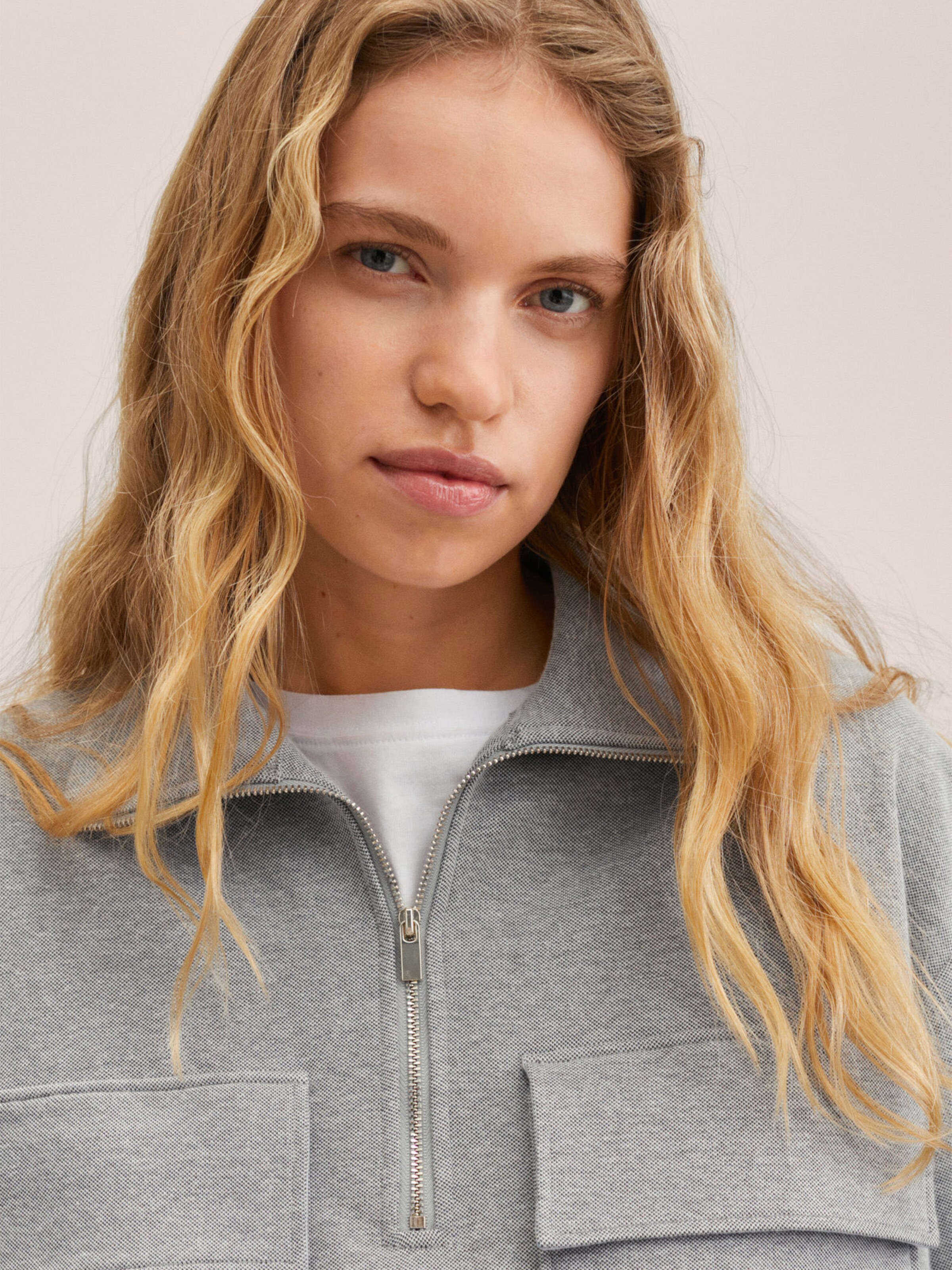 Frauen Sweat MANGO Sweatshirt in Grau - NX52408 Frauen Sweat MANGO Sweatshirt in Grau - NX52408