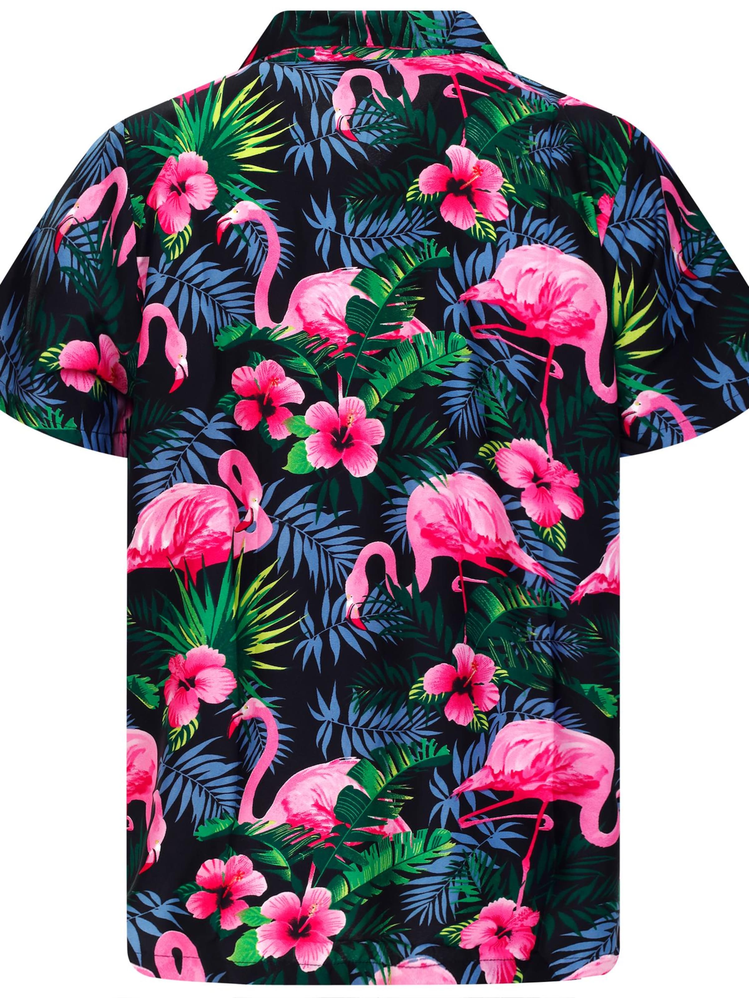 Maglietta 'Flamingo Flowers' di King Kameha in rosa