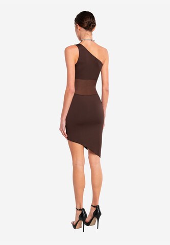 OW Collection Coctailkjole 'Curve' i brun