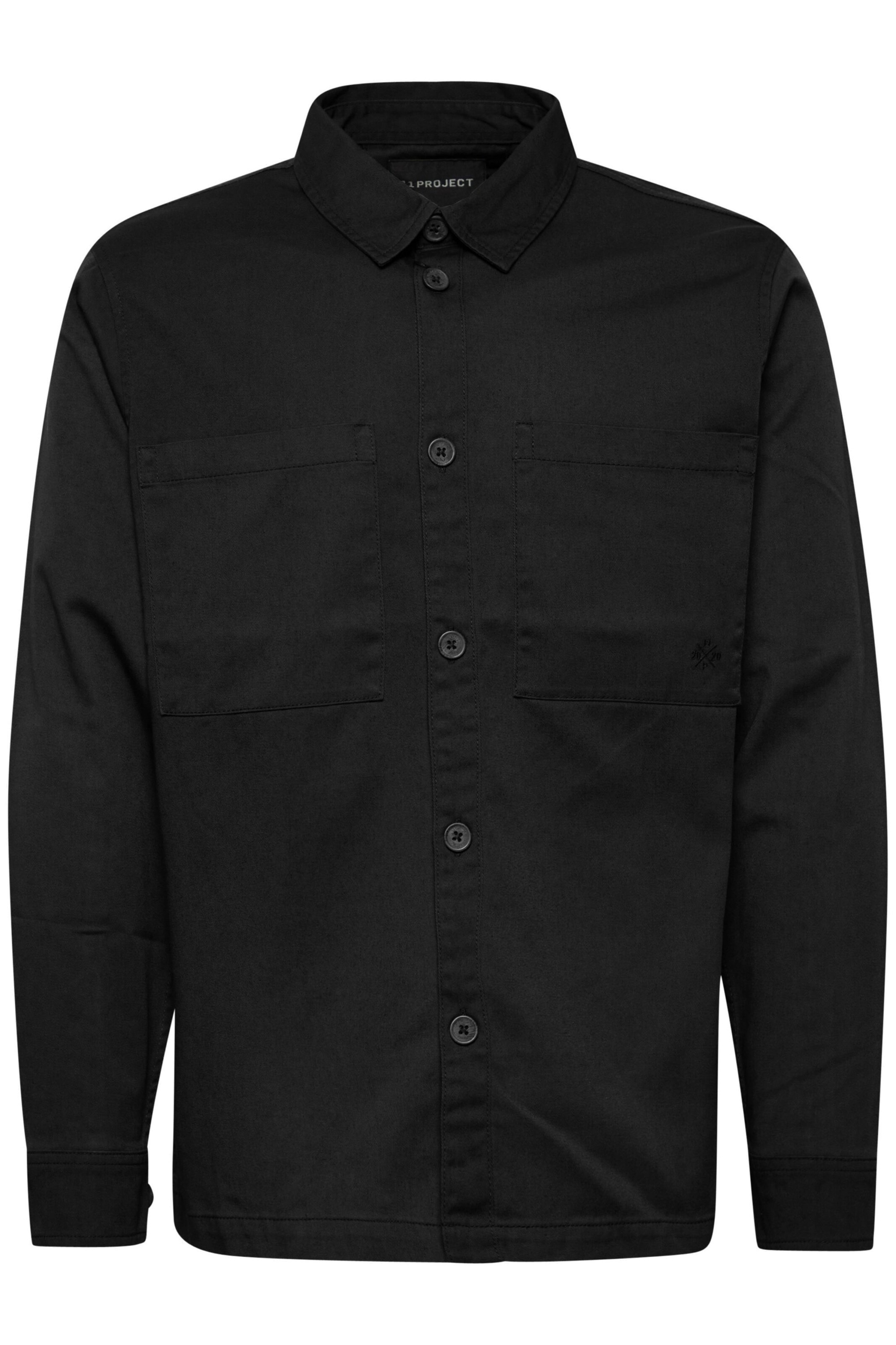 11 Project Regular Fit Übergangsjacke in Schwarz: Vorderseite