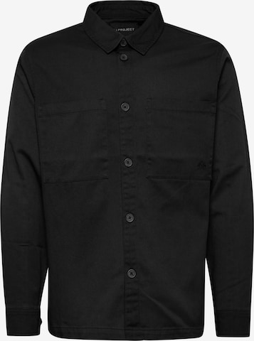 11 Project Regular fit Functioneel overhemd in Zwart: voorkant