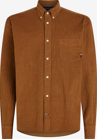 TOMMY HILFIGER Comfort fit Button Up Shirt in Brown: front