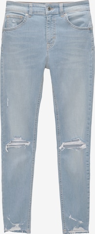 Coupe slim Jean Pull&Bear en bleu : devant