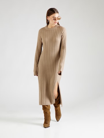 NLY by Nelly Knitted dress in Beige: front