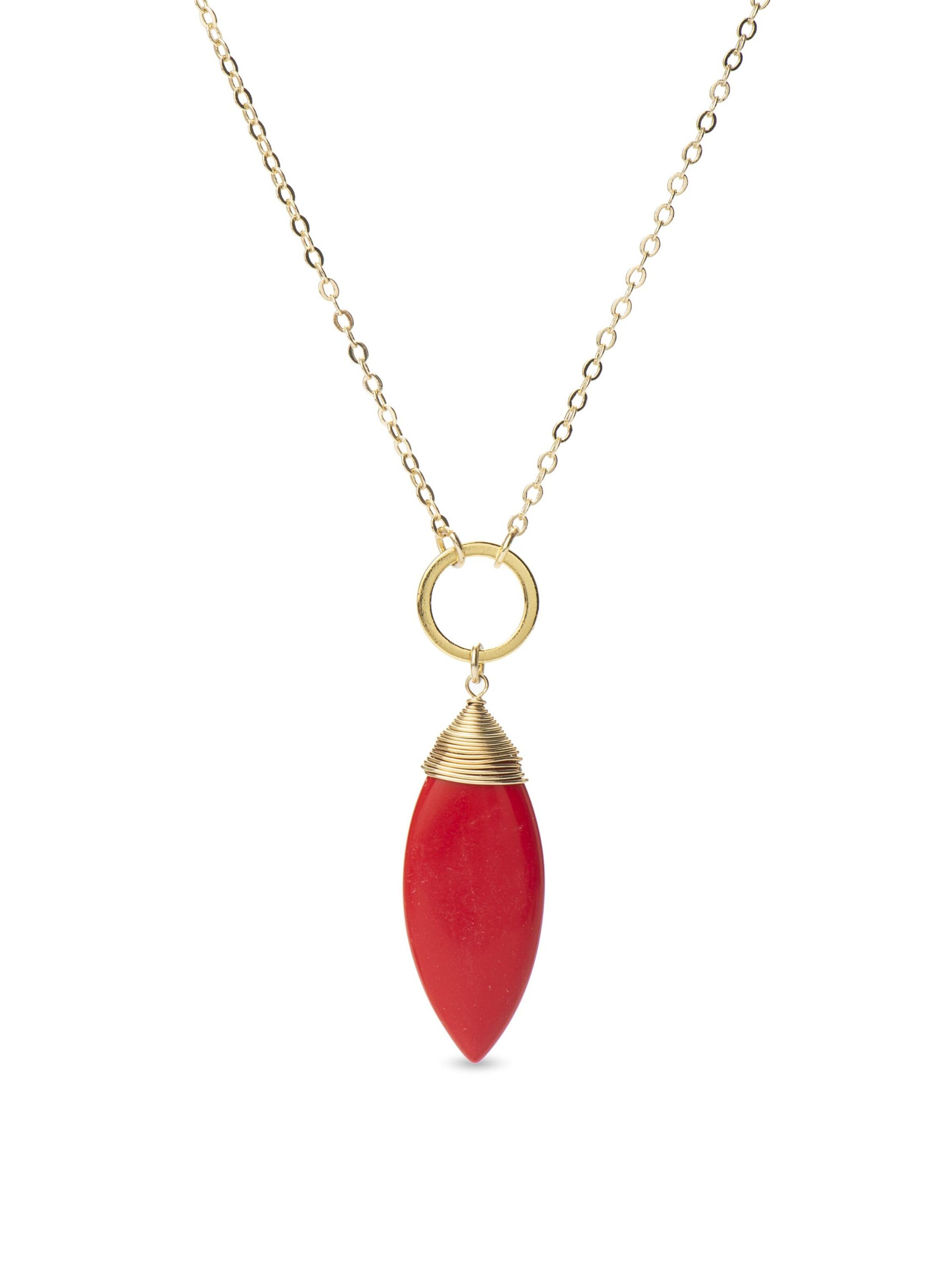 Luxenter Halsband 'Ayom' i Onesize i röd, Produktvy