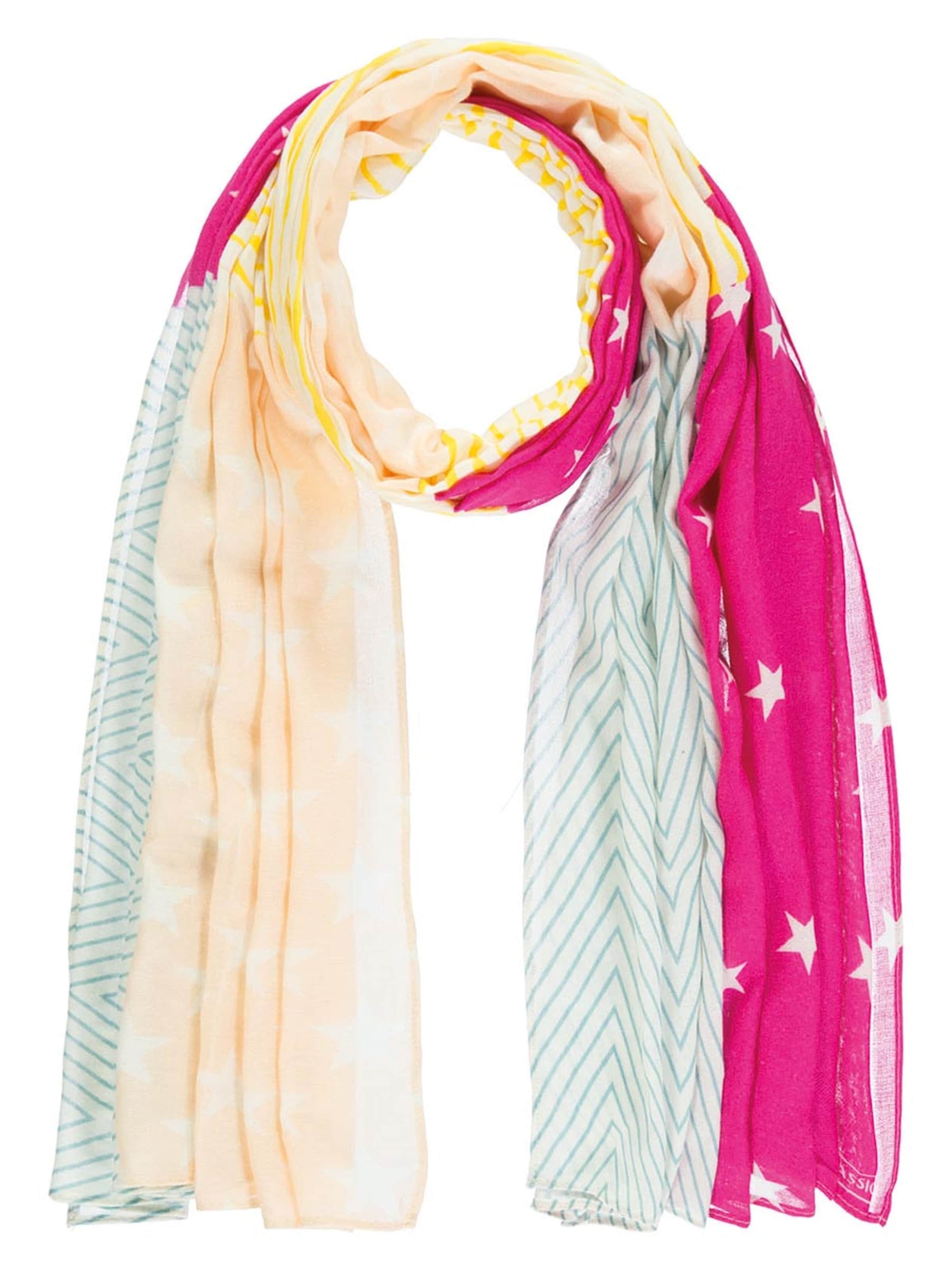 Passigatti Tuch 'Schal mit klassischen Streifen und Sternen'‌‌ in Pink: Vorderseite
