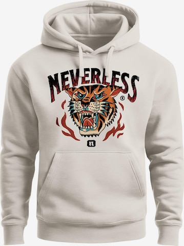 Neverless Sweatshirt 'Tiger' in Beige: Vorderseite