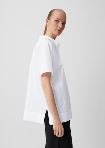 comma casual identity Blouse in Wit: voorkant