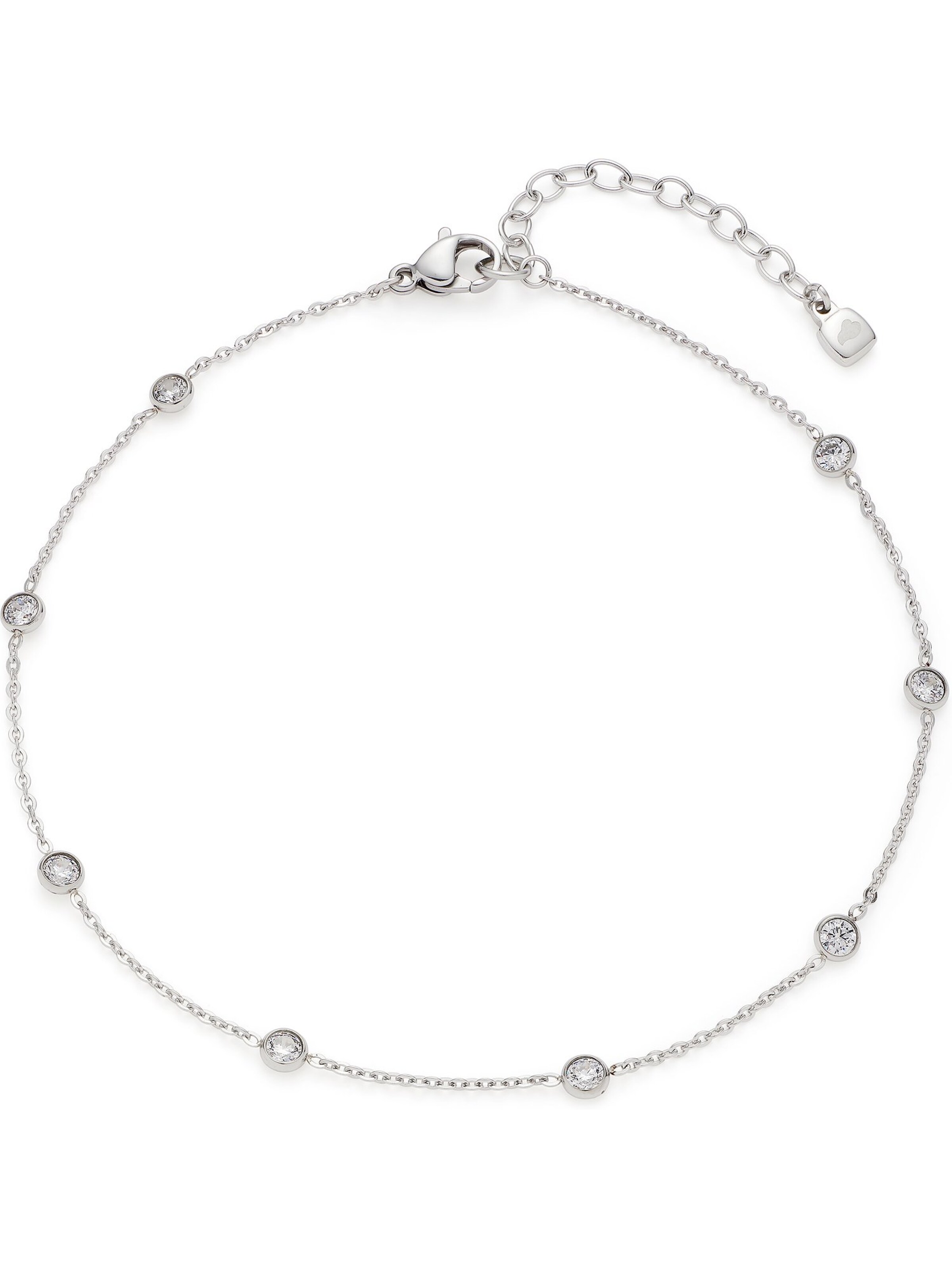 LEONARDO Fußkette in Silber: Vorderseite