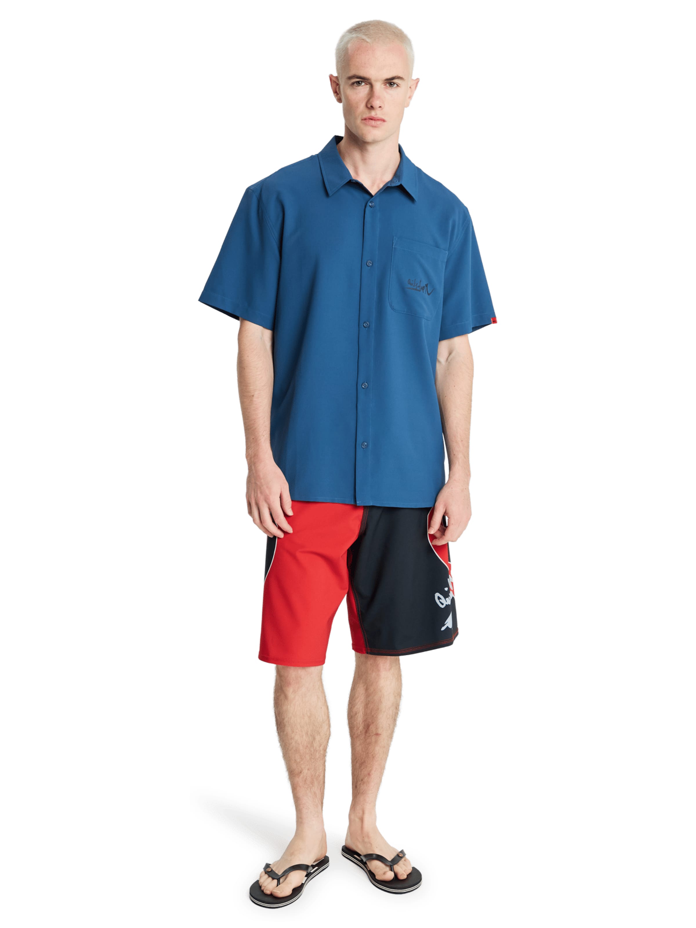 QUIKSILVER Классический крой Рубашка 'YG Lithium' в Синий