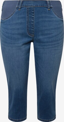 Ulla Popken Skinny Jeans in Blauw: voorkant