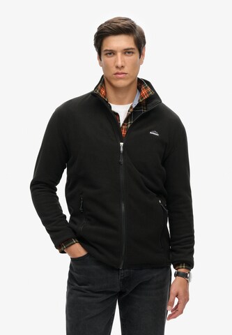 Superdry Fleece jacket in Black: front