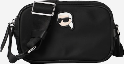 Karl Lagerfeld Torba preko ramena 'Ikonik 2.0' u svijetlobež / crna / bijela, Pregled proizvoda