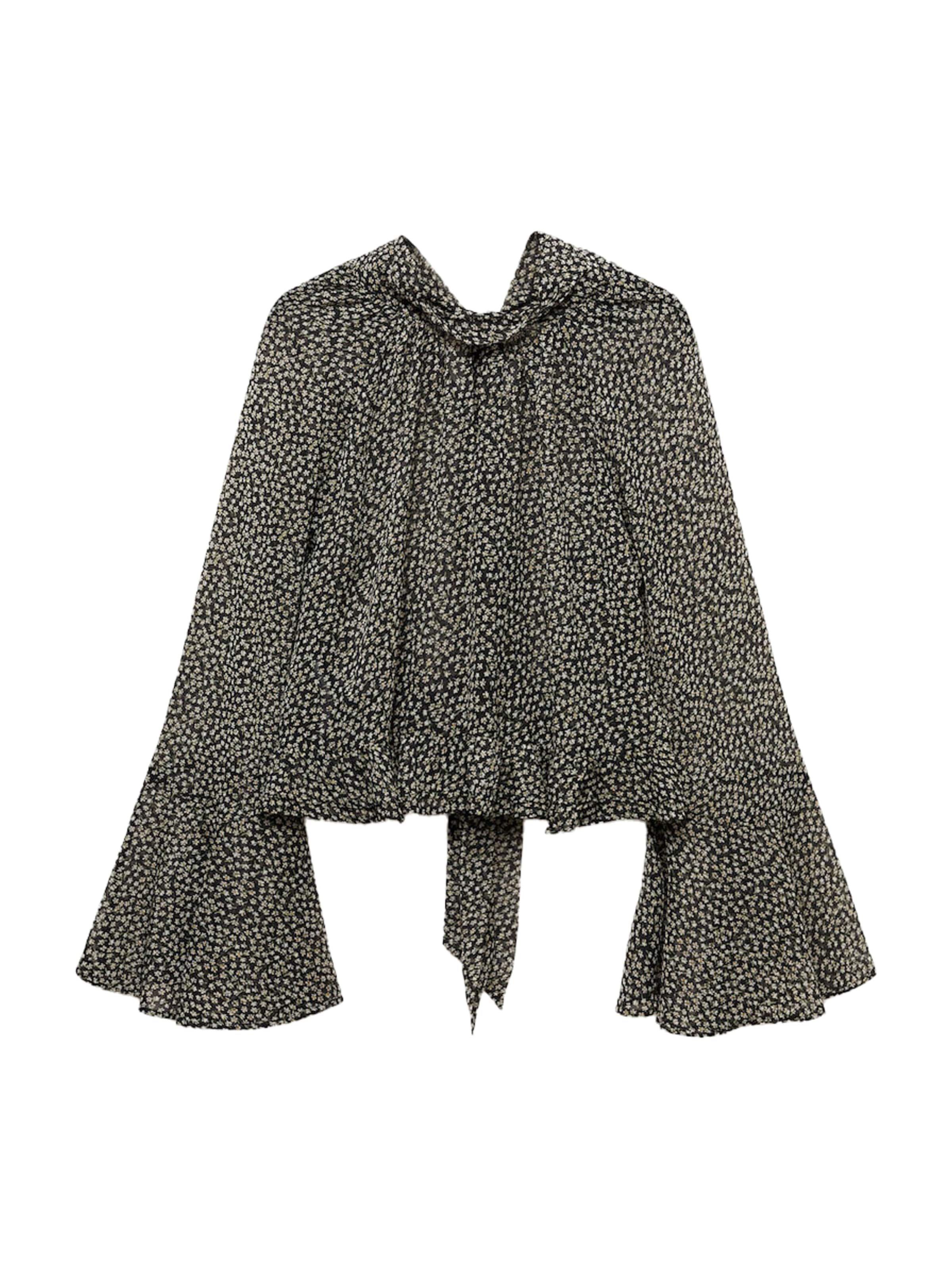 MANGO Bluse 'Splash' in Schwarz: Vorderseite