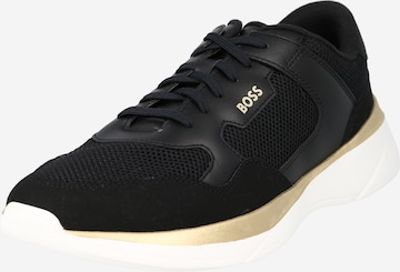 BOSS Orange - Zapatillas deportivas bajas 'Dean' en negro: frente