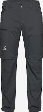 Haglöfs Outdoor Pants 'Lite Standard Zip-off' in Grey: front