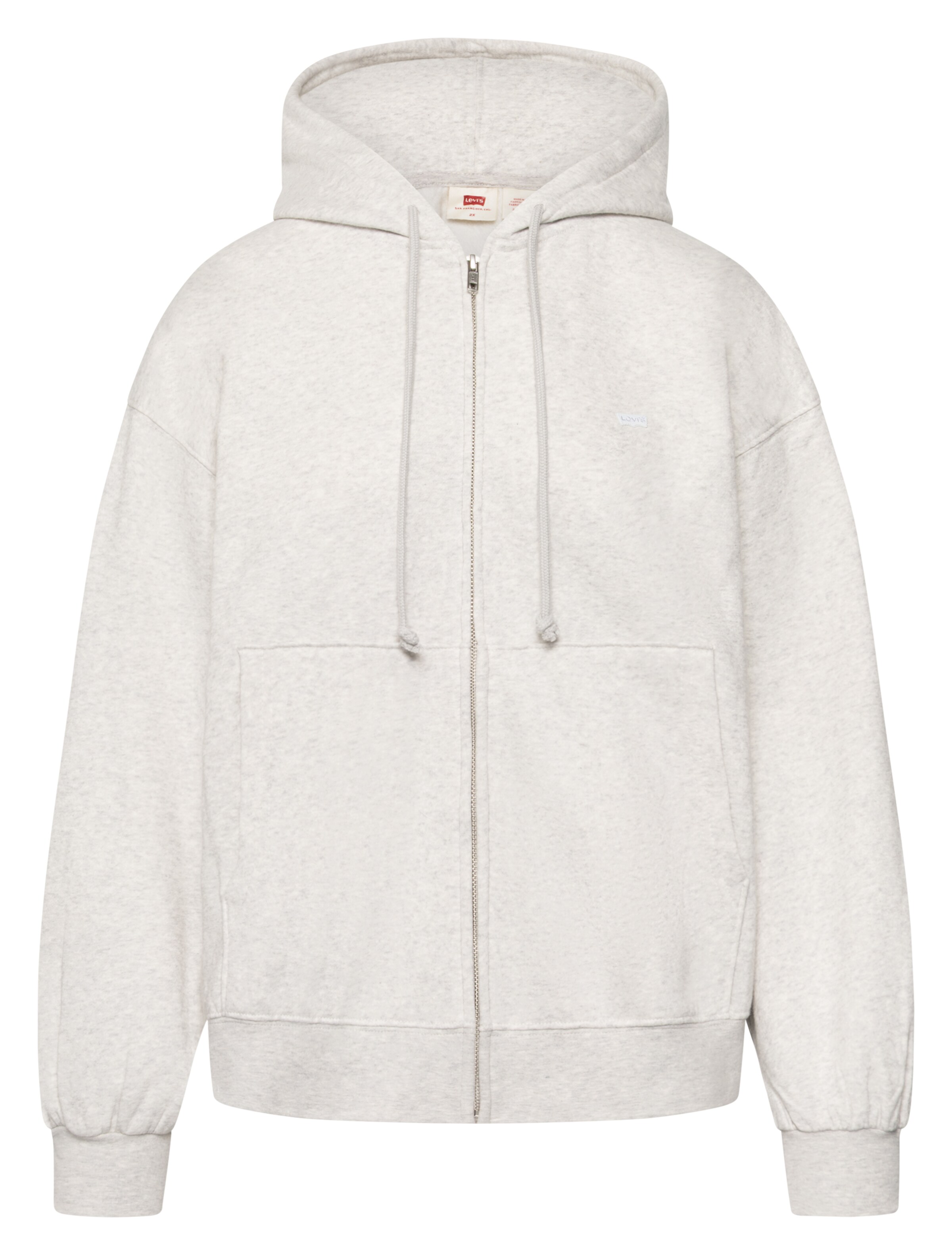 Levi's® Plus Zip-Up Hoodie in White: front