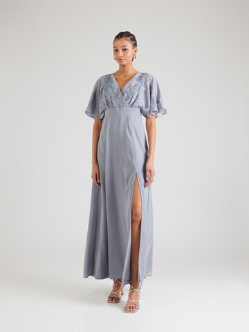Maya Deluxe Evening dress in Blue: front