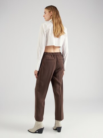 MOS MOSH Regular Trousers with creases in Brown