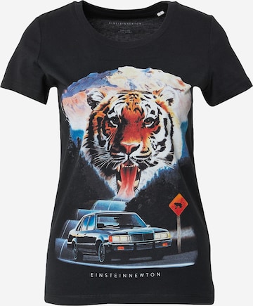 EINSTEIN & NEWTON Shirt 'Street Tiger' in Zwart: voorkant