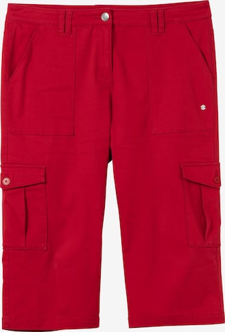 SHEEGO Regular Cargo Pants in Red: front