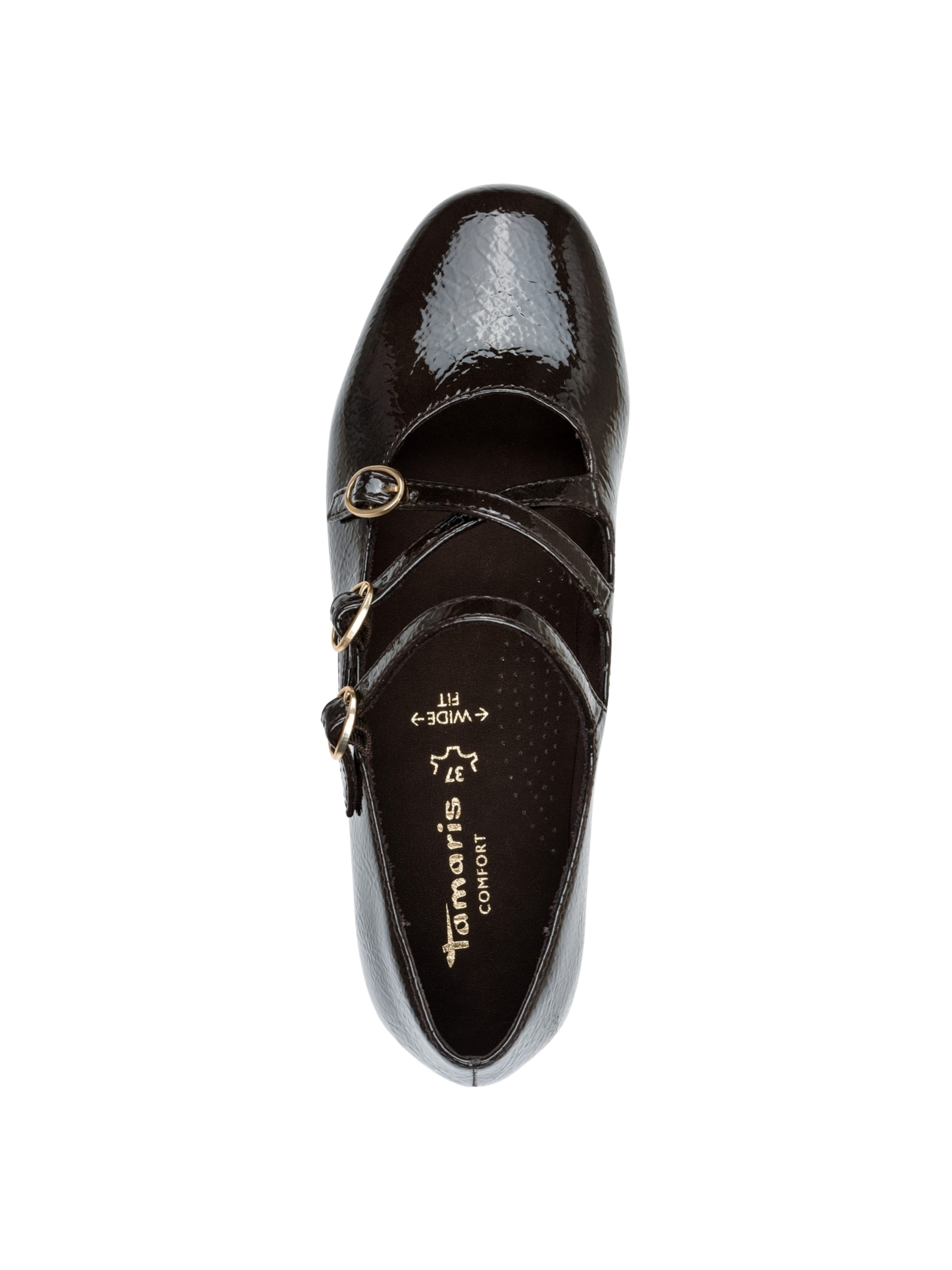 Tamaris Ballerina met riempjes in Bruin