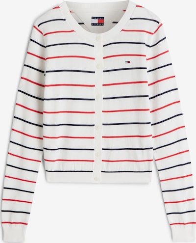 Tommy Jeans Neuletakki 'ESSENTIAL' koossa XS-S värissä laivastonsininen / punainen / valkoinen, Tuotenäkymä