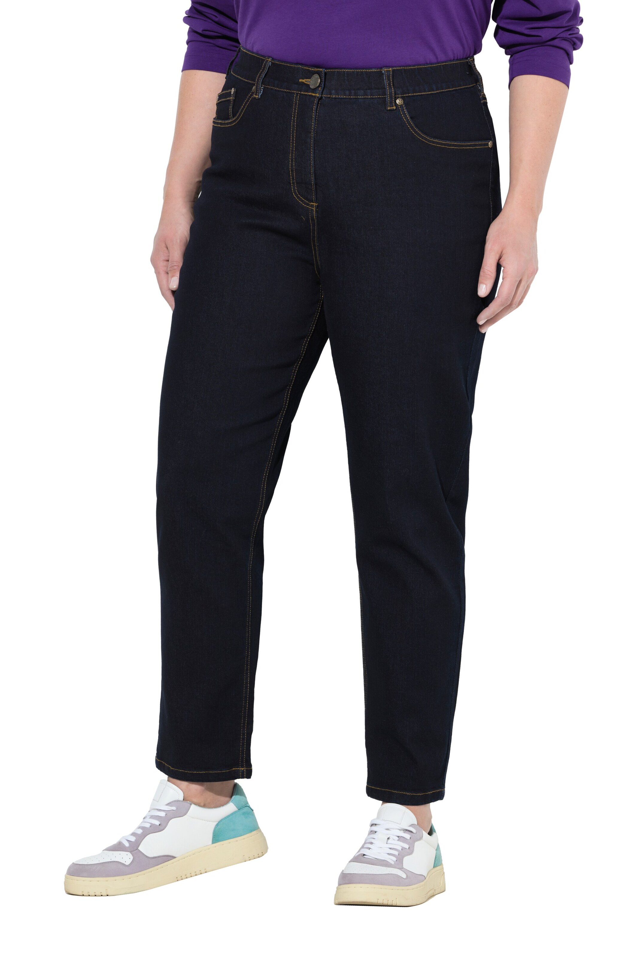 Ulla Popken Regular Jeans in Blauw: voorkant