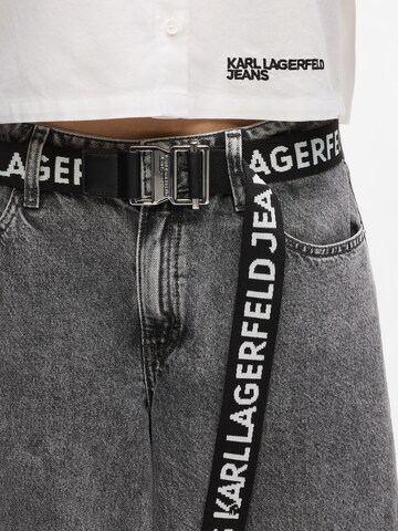 KARL LAGERFELD JEANS Övek ' Gürtel aus Gurtband mit Logo ' - fekete