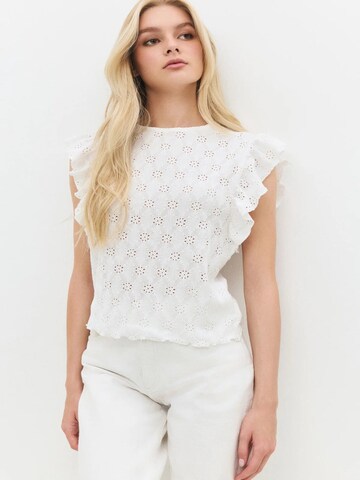 No Matter What Blouse in White: front