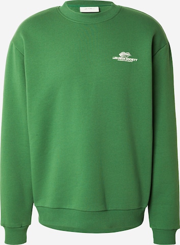 Sweat-shirt 'Exhibition' Les Deux en vert : devant