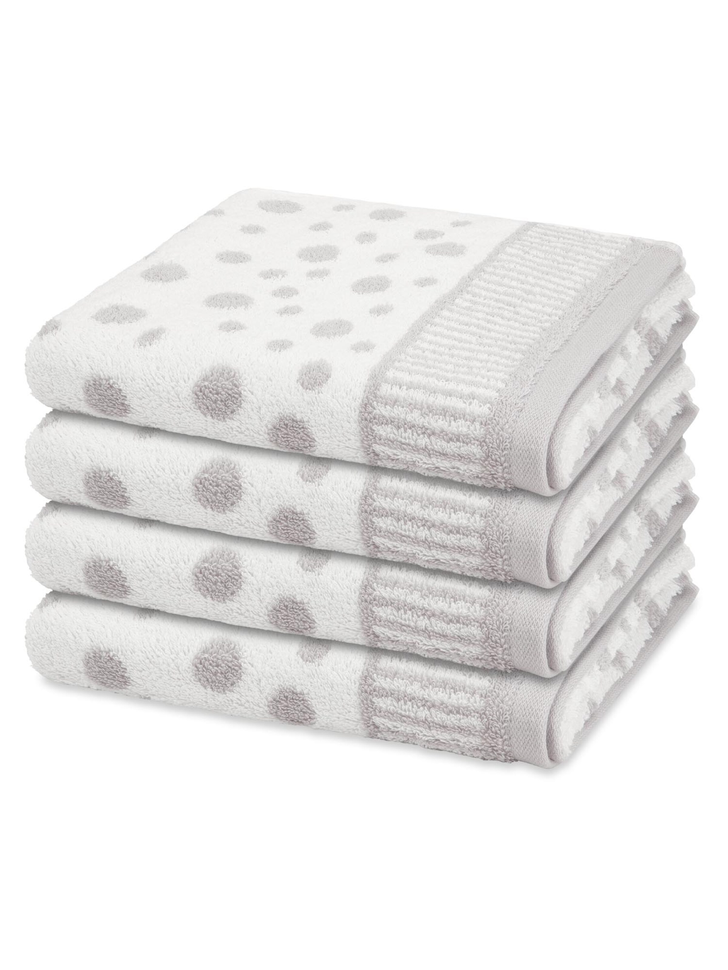 ROSS Towel 'Punkte allover' in Grey: front