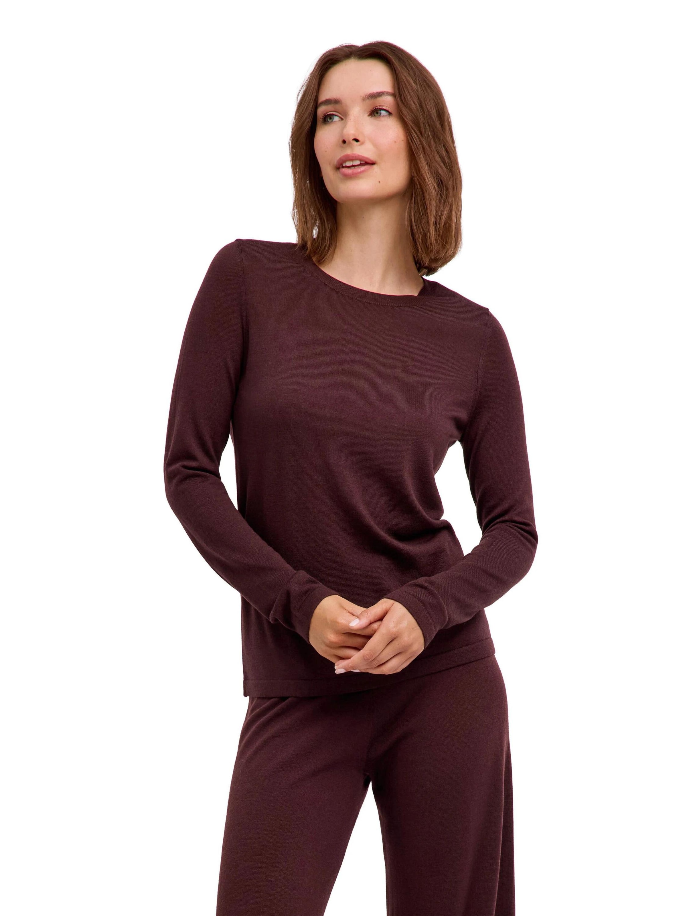 FALKE Pullover 'Pure Merino Wool'‌‌‌‌‌ in Braun: Vorderseite