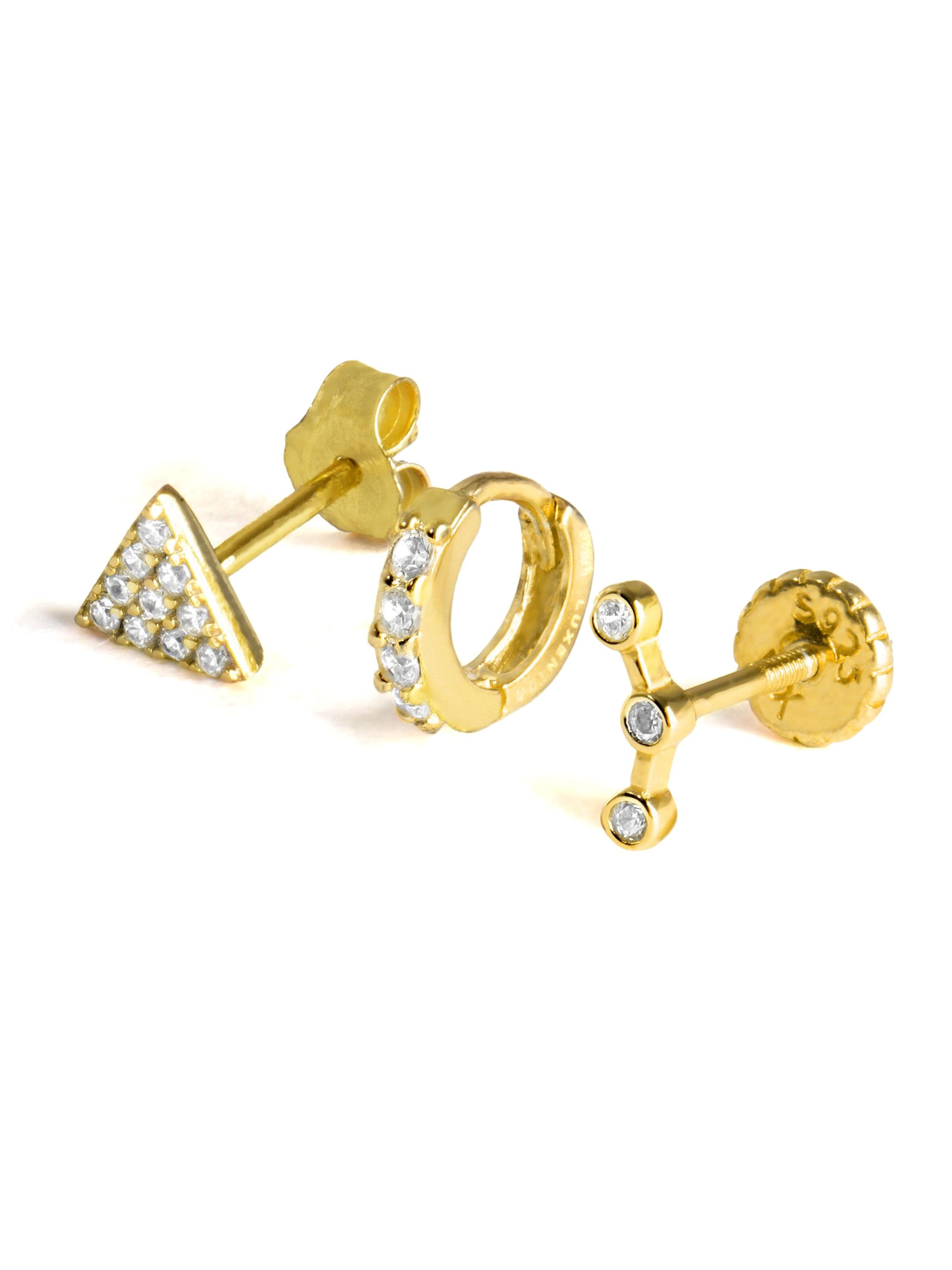 Luxenter - Conjunto de joyería 'Luxenter' en oro: frente