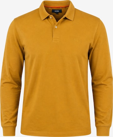 GORG Shirt 'Herren Langarm Poloshirt aus 100% Bio-Baumwolle' in Geel: voorkant