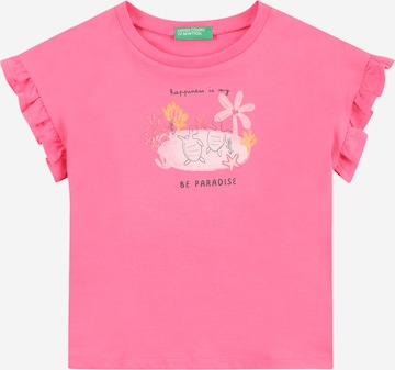 UNITED COLORS OF BENETTON T-shirt i rosa: framsida
