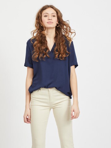 VILA Blouse 'ASHLY' in Blauw: voorkant