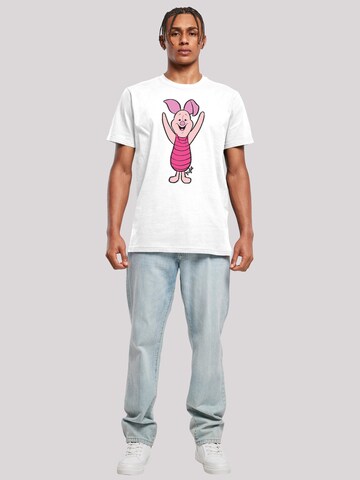 T-Shirt 'Disney Winnie The Pooh Ferkel' F4NT4STIC en blanc