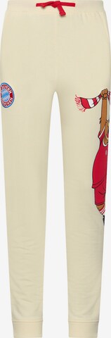 FC BAYERN MÜNCHEN Tapered Pants 'Berni' in White: front