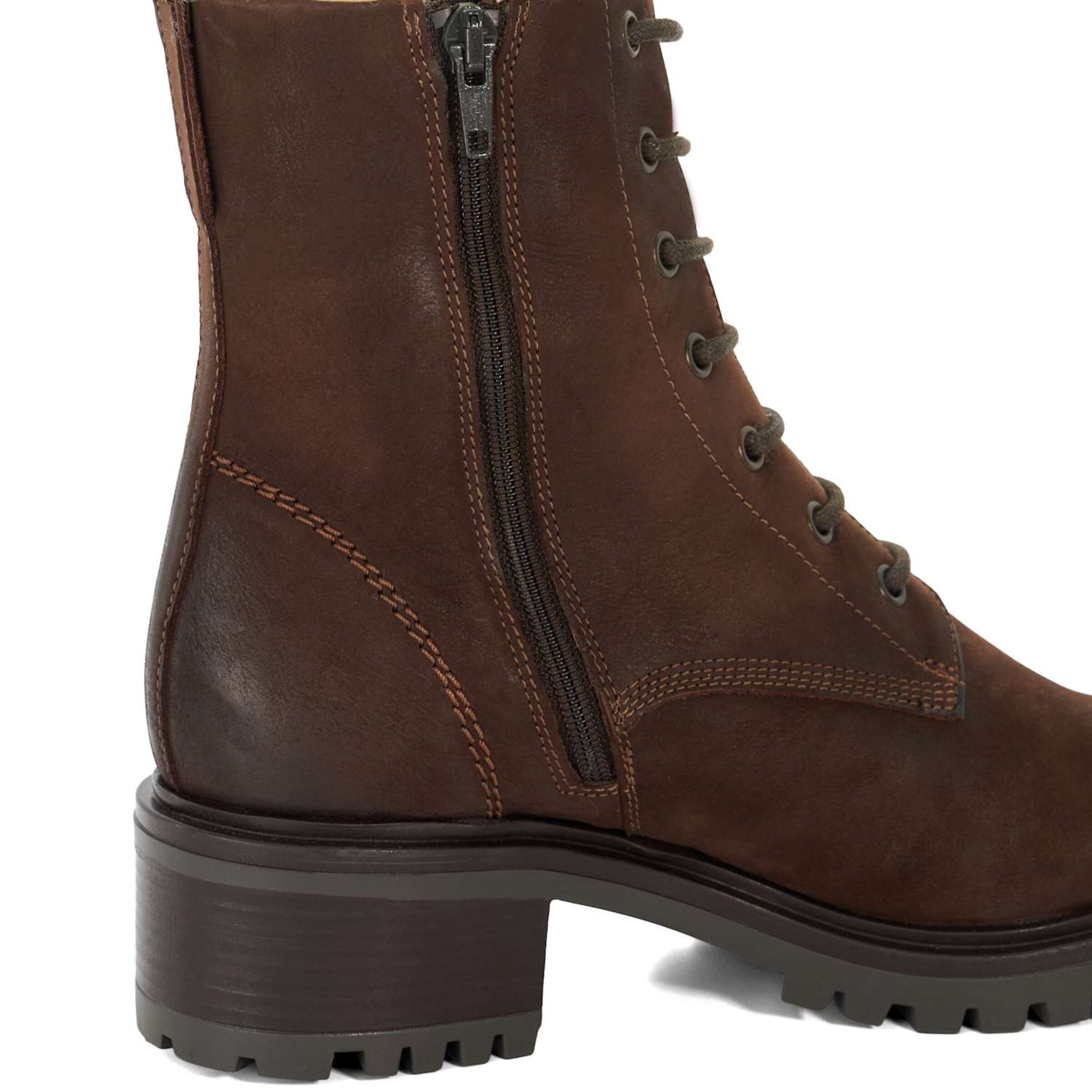 Dune LONDON Schnürstiefelette 'Paniz' in Braun