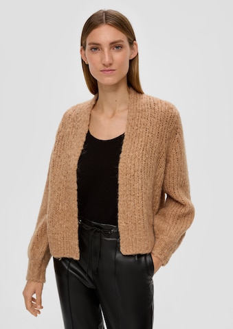 s.Oliver BLACK LABEL Strickjacke in Braun: predná strana